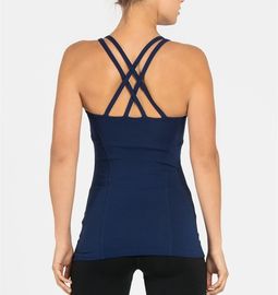 Nylon performance cross back yoga top women running tank top