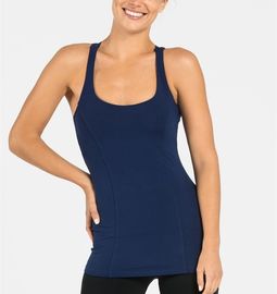 Nylon performance cross back yoga top women running tank top